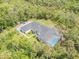 Aerial view of a stunning home with pool surrounded by lush greenery at 1371 Melonie Trl, New Smyrna Beach, FL 32168
