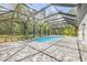 Relaxing screened-in pool area with brick pavers, ideal for outdoor living at 1371 Melonie Trl, New Smyrna Beach, FL 32168