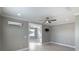 Bedroom with recessed lighting, ceiling fan, and light wood-style floors at 1787 Earhart Ct, Port Orange, FL 32128