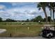 Golf driving range with players, golf cart and palm trees on a partly cloudy day at 1787 Earhart Ct, Port Orange, FL 32128