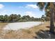 A sand volleyball court surrounded by grass and trees at the beach park at 845 Ladyfish Ave # B204, New Smyrna Beach, FL 32169