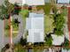 Aerial view outlining the property and showcasing the home, landscaping at 913 Palmetto St, New Smyrna Beach, FL 32168