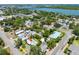 Aerial view of the property showcasing the home, landscaping and neighborhood at 913 Palmetto St, New Smyrna Beach, FL 32168