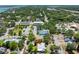 Neighborhood with mature trees, commercial buildings and parking areas at 913 Palmetto St, New Smyrna Beach, FL 32168