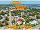 Aerial shot highlighting location near Historic Canal Street and AdventHealth Hospital. Great location! at 913 Palmetto St, New Smyrna Beach, FL 32168