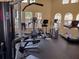 Modern gym featuring treadmills, elliptical machines and weightlifting equipment for a complete workout at 11222 Rapallo Ln, Windermere, FL 34786