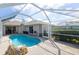 Enclosed backyard pool features a rock waterfall, plenty of deck space, and access to the home at 1688 Town Park Dr, Port Orange, FL 32129