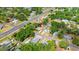 Aerial view of property in a quiet neighborhood with well-kept landscaping at 1851 Needle Palm Dr, Edgewater, FL 32141