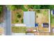 Aerial view of house and lot with potential boundary lines at 1851 Needle Palm Dr, Edgewater, FL 32141