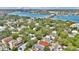 Scenic aerial view of houses with the water in the background at 209 Esther St, New Smyrna Beach, FL 32169