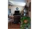 Comfortable living room with vaulted ceilings, ceiling fan, and an entertainment center at 227 Two Oaks Dr, Edgewater, FL 32141