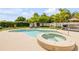 Beautiful swimming pool with hot tub, lounge area, manicured landscaping and partial fencing at 2548 E Compton St, Orlando, FL 32806