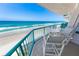 Private balcony with comfortable seating overlooking the beach and ocean at 3311 S Atlantic Ave # 801, Daytona Beach, FL 32118