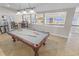 Entertainment in the billiards room with a pool table and ocean views at 3311 S Atlantic Ave # 801, Daytona Beach, FL 32118