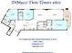 Detailed floor plan of DiMucci Twin Towers #801 showing layout, room dimensions, and total living area at 3311 S Atlantic Ave # 801, Daytona Beach, FL 32118