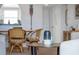 Dining area with decor is conveniently located near the kitchen and living room for easy access at 4201 S Atlantic Ave # 402, New Smyrna Beach, FL 32169