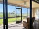 Relaxing screened porch with comfortable seating and scenic waterfront views at 460 Bouchelle Dr # 104, New Smyrna Beach, FL 32169