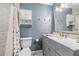 Full bathroom featuring an updated sink, vanity, and shower at 4841 Saxon Dr # C201, New Smyrna Beach, FL 32169