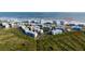 An aerial view shows desirable beach access for these beautiful condominiums at 5300 S Atlantic Ave # 17-207, New Smyrna Beach, FL 32169
