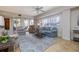 The spacious living room is bathed in natural light and features comfortable furniture at 5300 S Atlantic Ave # 17-207, New Smyrna Beach, FL 32169