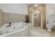 Bathroom featuring large bathtub and a stand up shower at 5300 S Atlantic Ave # 9-206, New Smyrna Beach, FL 32169