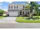 Attractive two-story home with a two-car garage, stone facade accents, and a well-kept front lawn at 5337 Royal Plantation Blvd, Port Orange, FL 32128