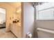 Bright bathroom featuring a toilet, sink and vanity at 5430 Dubois Ave, Port Orange, FL 32127
