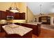 Bright kitchen featuring granite countertops, stainless appliances, hardwood floors, and ample storage at 682 Ferncliff Dr, Port Orange, FL 32127