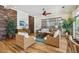 Relaxing lounge area with comfortable wicker chairs and modern decor at 7 Riverwalk Dr # 205, New Smyrna Beach, FL 32169