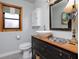 Comfortable bathroom with vessel sink, new fixtures, and good lighting at 825 E 23Rd Ave, New Smyrna Beach, FL 32169