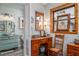 Bathroom featuring a vanity with a vessel sink and stylish fixtures at 825 E 23Rd Ave, New Smyrna Beach, FL 32169