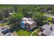 Overhead view featuring the community's layout, highlighting buildings, parking, and landscaping at 95 Moonstone Ct, Port Orange, FL 32129