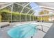 Enclosed pool featuring lush greenery and clear skies enhancing the sense of privacy at 995 16Th St, Edgewater, FL 32132