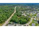 Aerial view showcasing a treed lot in a community with golf course and other housing at 1786 Taylor Rd, Port Orange, FL 32128