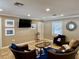 Cozy living room with comfortable seating, a large TV, and decorative accents, perfect for relaxation at 2100 N Peninsula Ave # 2160, New Smyrna Beach, FL 32169