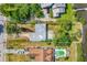 Aerial view of the property showing the home's layout and yard at 2576 Sunset Dr, New Smyrna Beach, FL 32168