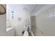 Bright, compact bathroom with a shower-tub combination, vanity and neutral wall color at 2726 Victory Palm Dr, Edgewater, FL 32141