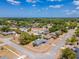 The blue home is located in a mature neighborhood at 2802 English Dr, Deltona, FL 32738