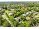 Aerial view highlights the property's secluded location amidst mature trees in a peaceful community at 315 Sweet Bay Ave, New Smyrna Beach, FL 32168