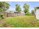 A lush and spacious backyard surrounded by a wood fence that offers plenty of room to relax at 3718 Paige St, Port Orange, FL 32129