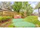 View of the backyard showing fencing and vegetation at 3718 Paige St, Port Orange, FL 32129