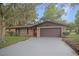 Charming single-story brick home featuring an attached garage, manicured lawn and a bright red front door at 3736 Paige St, Port Orange, FL 32129
