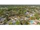 Aerial shot showcasing the property's location in a well-established neighborhood surrounded by trees and homes at 3736 Paige St, Port Orange, FL 32129