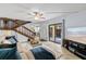 The living room features lots of natural light and easy access to outdoor patio at 3808 Saxon Dr, New Smyrna Beach, FL 32169