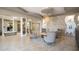 Modern lobby featuring gorgeous chandelier, stone walls and plenty of seating at 3855 S Atlantic Ave # 1503, Daytona Beach Shores, FL 32118