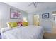 Light and airy bedroom with a king bed and a walk-in closet for ample storage at 4175 S Atlantic Ave # 4050, New Smyrna Beach, FL 32169