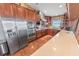 Modern kitchen featuring stainless steel appliances and countertops with ocean views at 4323 S Atlantic Ave, Port Orange, FL 32127