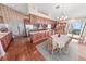 Spacious kitchen featuring wood cabinets and expansive countertops with ocean views at 4323 S Atlantic Ave, Port Orange, FL 32127