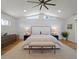 Stunning bedroom with high ceilings, hardwood floors, and recessed lighting at 6530 S Atlantic Ave, New Smyrna Beach, FL 32169