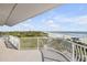 Enjoy relaxing ocean views from this large balcony with beautiful skies at 951 N Atlantic Ave, New Smyrna Beach, FL 32169